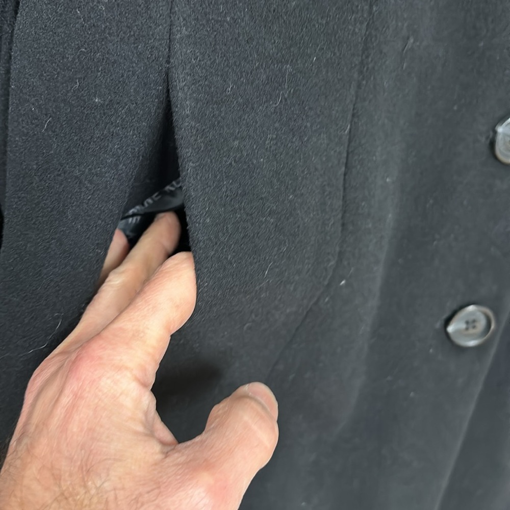 NWT,Anne Klein Single-Breasted Walker Coat,black - Picture 11 of 17